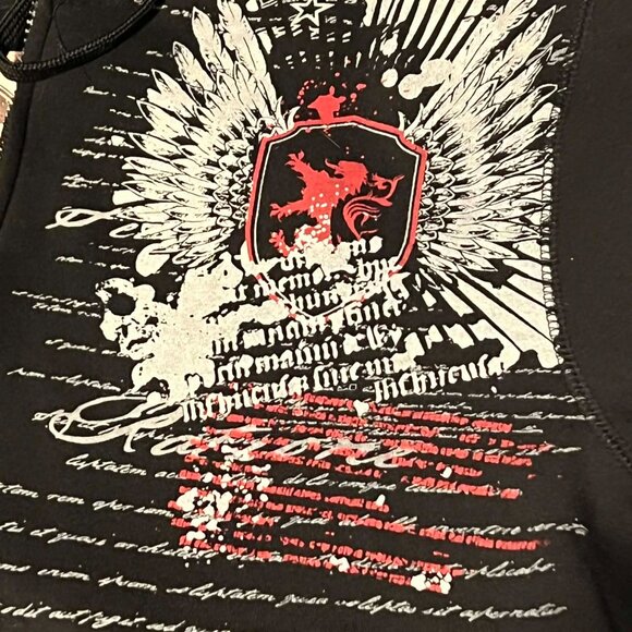 Y2k Route 66 Black Hoodie Eagle & Shield Like New Condition Size S - Picture 3 of 14